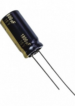 EEUFS1C182B, конденсатор электролитический 1800мкФ 16В 20%  16VDC 1800uF 10000H 10x20mm