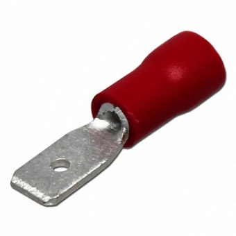 MDV1-187(5), Разъем ножевой изолированный папа, Сеч.провода: 0.5 - 1.5 мм2, Ширина.: 4,8 мм. мат.: л