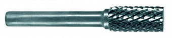 Борфреза по металлу цилидрическая с торцем (тип B), карбид вольфрама, d 12 мм, для обработки плоских