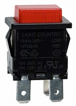 LC-8304BROT2-G кнопка красн.без фикс. с подсв. 250В 10A (EP-11)