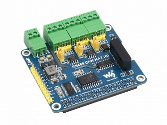 Isolated RS485 CAN HAT (B) For Raspberry Pi, 2-Ch RS485 and 1-Ch CAN, Multi Protections