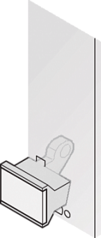 20817-327, Ручка-экстрактор трапециевидная нижняя (серая)