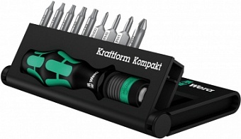 Kraftform Kompakt 12 набор бит с рукояткой-битодержателем, 10 предметов