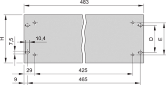 30219-163, 19FRONTPL.3U + HNDL.HOLES