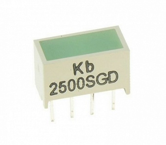 KB-2500SGD, светодиодный индикатор зеленый 10x5мм40мКд