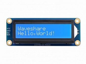 LCD1602 I2C Module, White color with blue background, 16x2 characters LCD, 3.3V/5V
