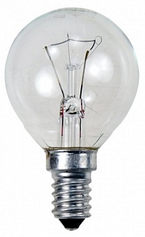Лампа 40Вт, сферическая прозрачная, цоколь E14