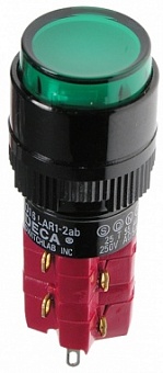 D16LAR1-2abKG кнопка с фикс. 250В/5А, LED подсветка