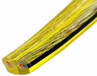 SCT-25-4.00,акуст.кабель 2х4.00мм кв.c басжилой,луж.,желт-прозр.,100м
