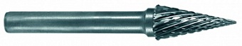 Борфреза по металлу коническая с заострёнными концами (тип M), карбид вольфрама, d 6 мм, для обработ