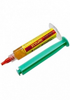 IMPULSE-UV 5мл, флюс паяльный, шприц, с ультрафиолетовым маркером