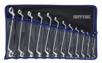 набор ключей гаечных накидных изогнутых 75° R-50805-12-M в сумке-скрутке, 6-32 мм, 12 предметов