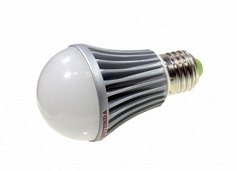 Лампа светодиодная 5 Вт. Цоколь E 27. Цветовая температура 3000 К .
