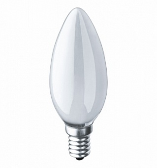 Лампа 40Вт, свеча матовая, цоколь E14