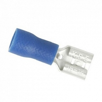 FDV2-205(5)-BLUE, Разъем ножевой изолированный мама, Сеч.провода: 1.5-2.5 мм2, Ширина.: 5,2 мм. мат.
