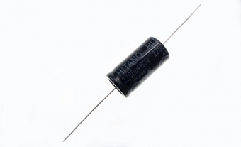 ECA222M63B, Конденсатор электролитический аксиальный (2200мкФ 63В 20% 85гр 18х37мм)