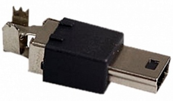 Mini USB-B вилка на кабель,5 конт.
