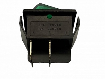 IRS-201-1A3 (зеленый), Переключатель с подсветкой ON-OFF (15A 250VAC) DPST 4P