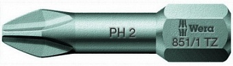 851/1 TZ PH бита торсионная, вязкая твёрдость, хвостовик 1/4 C 6.3, PH 2 x 25 мм