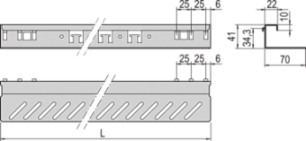 23130-124, SLIDE RAIL 800 HEAVY LOAD 10X