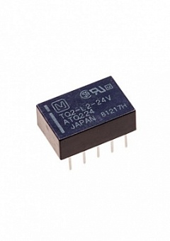 TQ2-L2-24V, Signal Relay 24VDC 1A DPDT(14x9x5)mm THT