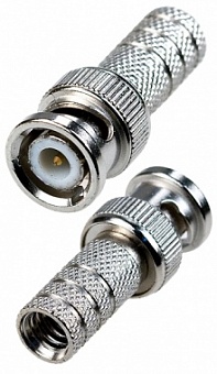 4-142, Разъем BNC шт металл на кабель RG-6, SAT-50, SAT-700