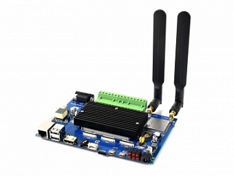 Compute Module Industrial IoT Base Board, 4G / PoE Feature, For Raspberry Pi CM3 / CM3+ Series