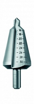 Сверло конусное No 7030, HSS, d 16-30 мм, прямая стружечная канавка, трёхплоскостной хвостовик, CBN