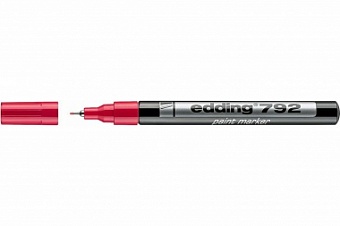 Edding 792, Лаковый маркер с круг.након., d=0.80мм, мет.оправа, крас.