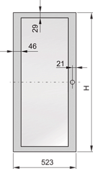 20117-765, DOOR FRAME GLAZED 34U  600W