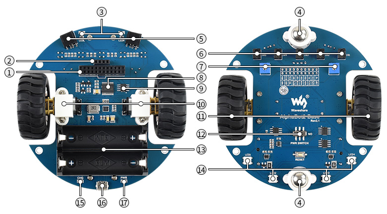 AlphaBot2-Base on board resource