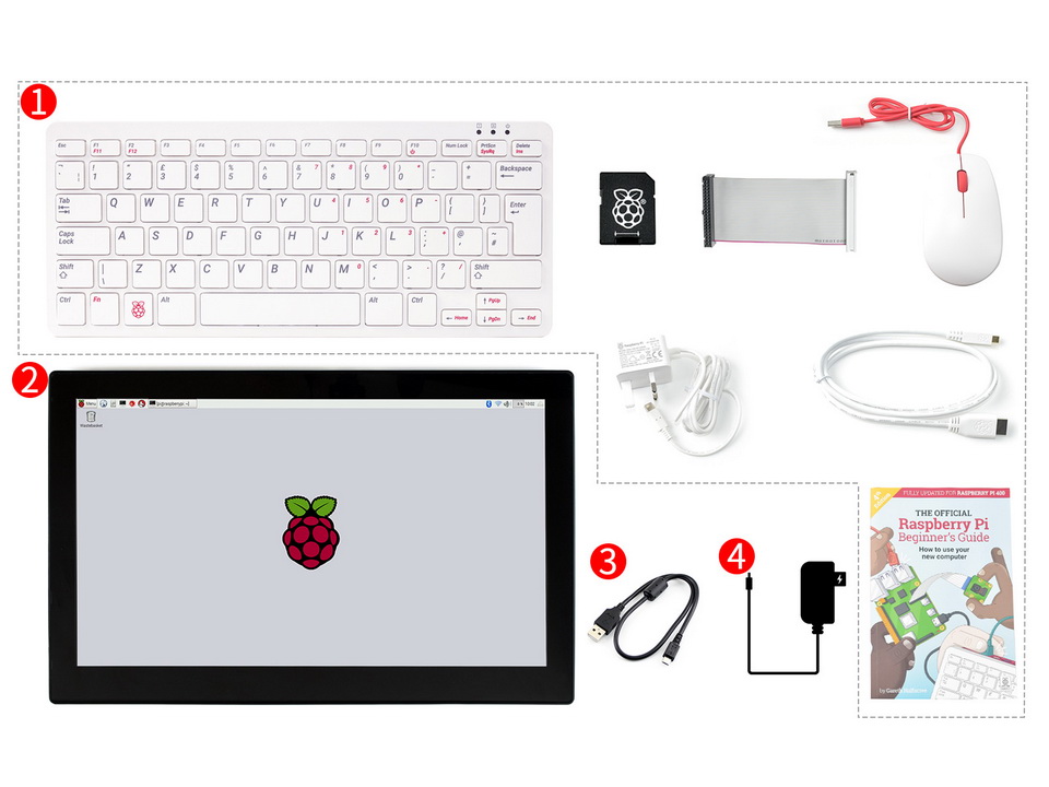 Raspberry Pi 400 Kit with 13.3inch Touch Display