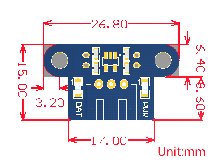 Photo Interrupter Sensor dimensions