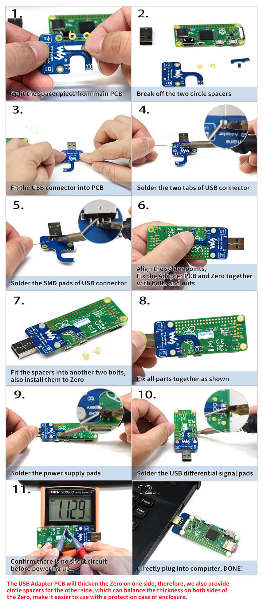 Pi Zero USB Adapter Assembly Instruction